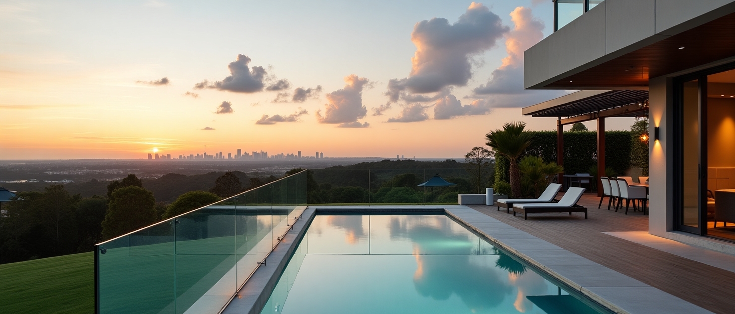 Frameless glass pool fencing in Airport West installed by Melbourne Fencing Service, offering modern and stylish safety solutions for residential pools